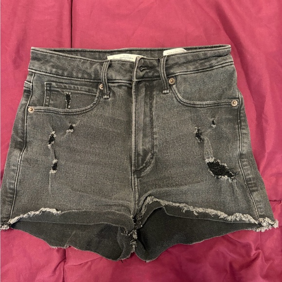 Abercrombie & Fitch Pants - Abercrombie & Fitch Charcoal Jean Shorts